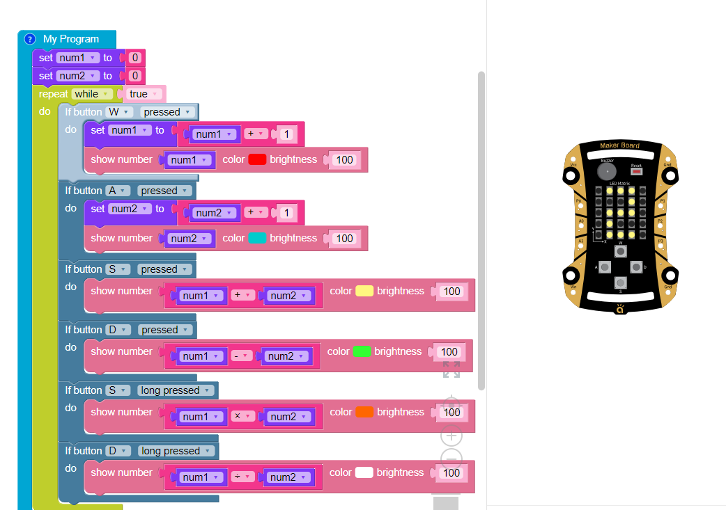 Makerboard Calculator Very Easy Beginner Project - Avishkaar Project